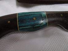 Load image into Gallery viewer, *Knife, 8" Custom Damascus Skinning Knife with Sheath, Wood Handle