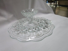 Load image into Gallery viewer, Vintage LE Smith Clear Glass Moon & Stars Cake Pedestal Stand