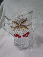 Load image into Gallery viewer, Vintage Mosser Cherry and Cable Clear Glass Double Handle Spooner