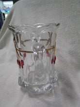Load image into Gallery viewer, Vintage Mosser Cherry and Cable Clear Glass Double Handle Spooner