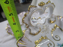 Load image into Gallery viewer, Antique Handpainted Porcelain Ruffled Double Candy Tidbit Dish