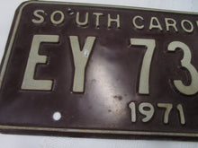 Load image into Gallery viewer, 1971 South Carolina EY 7344 Matched Pair License Plate Pair