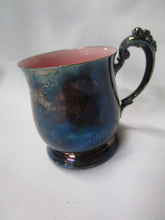 Load image into Gallery viewer, Vintage Reed & Barton Silverplate with Pink Enamel Baby Girl Interior Children's Handled Mug