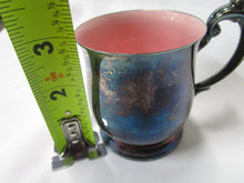 Load image into Gallery viewer, Vintage Reed & Barton Silverplate with Pink Enamel Baby Girl Interior Children's Handled Mug