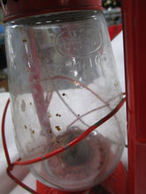 Load image into Gallery viewer, Vintage Dietz Junior No. 20 Hong Kong Red Metal Lantern with Clear Glass Globe