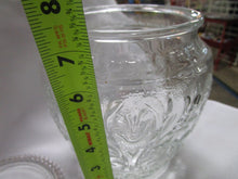 Load image into Gallery viewer, Tiara Indiana Clear Pressed Glass Sunflower Cookie Biscuit Jar