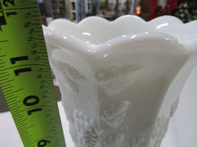 Load image into Gallery viewer, Vintage Westmoreland Leaves & Berries Milk Glass Pedestal Vase