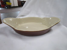 Load image into Gallery viewer, Vintage Barbotina Portugal Brown/Cream Au Gratin Casserole Serving Dish Stoneware