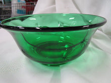 Load image into Gallery viewer, Vintage Paden City Star Cut Emerald Glo Green Glass Divided Nut Dish Bowl