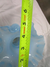 Load image into Gallery viewer, Vintage Fenton Blue Melon Ruffled Edge Vase