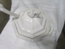 Load image into Gallery viewer, Vintage Red Cliff White Ironstone Grape Motif Serving Soup Tureen with Lid and Ladle