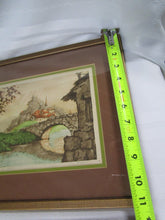 Load image into Gallery viewer, 1930s Camille Boyer Hand Colored European Scene Etchings Framed Set of 2