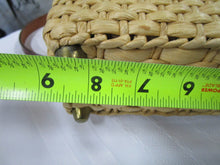 Load image into Gallery viewer, Vintage Cappelli Red Leather and Woven Straw Shoulder Bag Purse