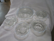 Load image into Gallery viewer, Vintage Anchor Hocking Moonstone Opalescent 5 Piece Berry Bowl Set