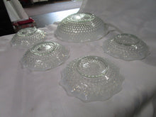 Load image into Gallery viewer, Vintage Anchor Hocking Moonstone Opalescent 5 Piece Berry Bowl Set