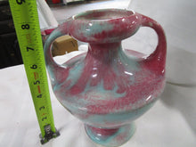 Load image into Gallery viewer, MCM California Pottery 521 Mint/Pink Double Handle Ewer Vase Decor