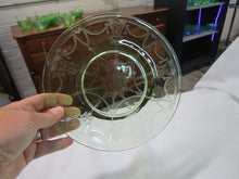 Load image into Gallery viewer, Vintage Anchor Hocking Cameo Ballerina Vaseline Glass 8" Luncheon Plate