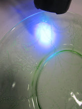 Load image into Gallery viewer, Vintage Anchor Hocking Cameo Ballerina Vaseline Glass 8" Luncheon Plate