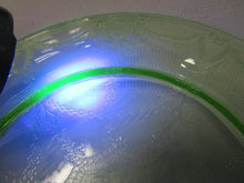 Load image into Gallery viewer, Vintage Anchor Hocking Cameo Ballerina Vaseline Glass 8" Luncheon Plate