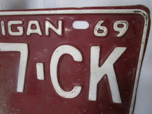 Load image into Gallery viewer, 1969 Michigan 4817-CK Car Tag License Plate
