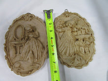 Load image into Gallery viewer, Vintage Gino Ruggeri Italy Victorian Girl with Animals Wall Plaques Pair