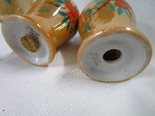Load image into Gallery viewer, Vintage Japan Orange/Blue Lustre Floral Table Condiment Set