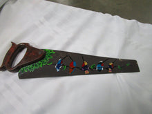 Load image into Gallery viewer, Hand Painted Hummingbird Saw, Porcelain & Enamel