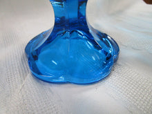 Load image into Gallery viewer, Vintage LE Smith Colonial Blue Glass Footed Compote Dish