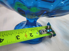 Load image into Gallery viewer, Vintage LE Smith Colonial Blue Glass Footed Compote Dish