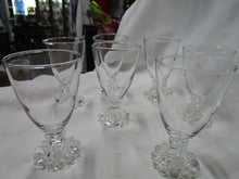 Load image into Gallery viewer, Vintage Anchor Hocking Boopie Clear Glass Juice Liquor Footed Glasses Set of 6