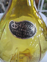 Load image into Gallery viewer, Vintage Empoli Italy Amber Glass Squiggly Glass Decanter with Flame Stopper