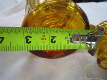 Load image into Gallery viewer, Vintage Empoli Italy Amber Glass Squiggly Glass Decanter with Flame Stopper
