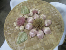 Load image into Gallery viewer, Vintage Philippines Woven Floral Hat Wig Basket Box