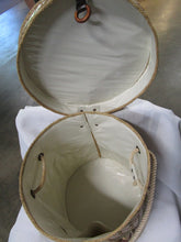 Load image into Gallery viewer, Vintage Philippines Woven Floral Hat Wig Basket Box