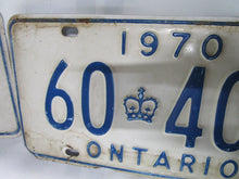 Load image into Gallery viewer, 1970 Ontario 60 403 Automobile License Plate Tag Matched Pair