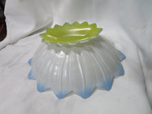 Load image into Gallery viewer, Vintage Painted Glass Blue/White/Yellow Decor Console Bowl