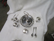 Load image into Gallery viewer, Vintage Victorian Style Silver Tone Metal Egg Cruet Serving Table Set for Four
