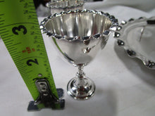 Load image into Gallery viewer, Vintage Victorian Style Silver Tone Metal Egg Cruet Serving Table Set for Four