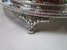 Load image into Gallery viewer, Antique Hallmark Silverplate Footed Biscuit Box Jar with Lion Head Side Pulls
