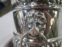 Load image into Gallery viewer, Antique Hallmark Silverplate Footed Biscuit Box Jar with Lion Head Side Pulls