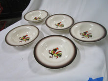 Load image into Gallery viewer, Vintage Metlox Provincial Red Rooster Dessert Bowls Set of 5