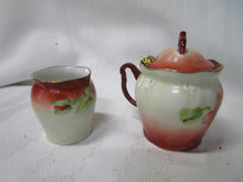 Load image into Gallery viewer, Vintage Handpainted Porcelain Poppy Condiment Table Set
