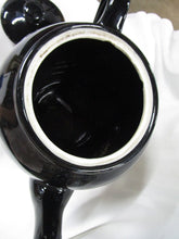 Load image into Gallery viewer, Vintage Hall USA Gloss Black Ceramic Restaurant Serving Teapot with Metal Spigot