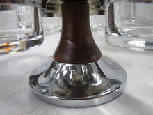 Load image into Gallery viewer, MCM Glass Carry Carousel with (4) Clear Highball Glasses