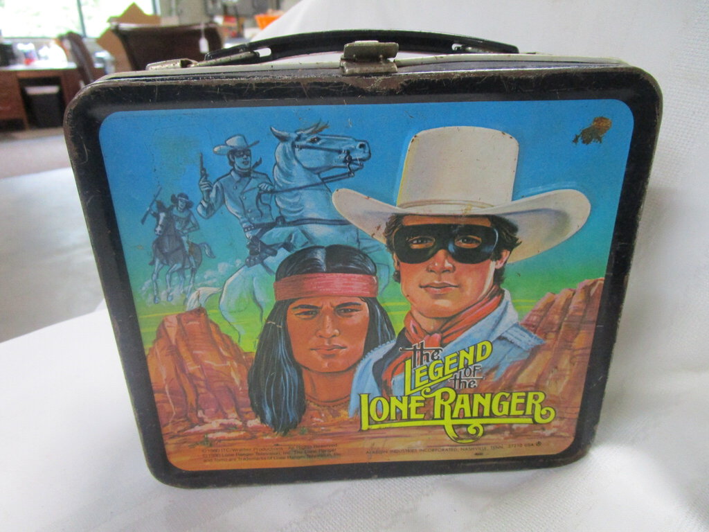 1980 Aladdin The Legend of the Lone Ranger Metal Kid's Lunchbox No