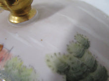 Load image into Gallery viewer, Vintage Hand Painted Landscape Scene Double Handled Dish with Lid