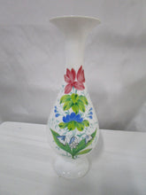 Load image into Gallery viewer, Vintage Milk Glass Handpainted Floral Flared Vase