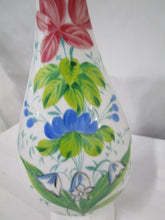 Load image into Gallery viewer, Vintage Milk Glass Handpainted Floral Flared Vase
