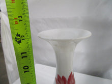 Load image into Gallery viewer, Vintage Milk Glass Handpainted Floral Flared Vase