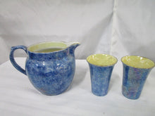 Load image into Gallery viewer, Vintage Byzanta Ware Stoke on Trent England, Pitcher and Two Tumblers